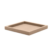 Pale sand tray, the emboss standing up in relief along the top of the 3.5 cm rim