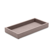 Taupe grey-brown tray, the 3.5 cm wall meeting the floor in a clean fold
