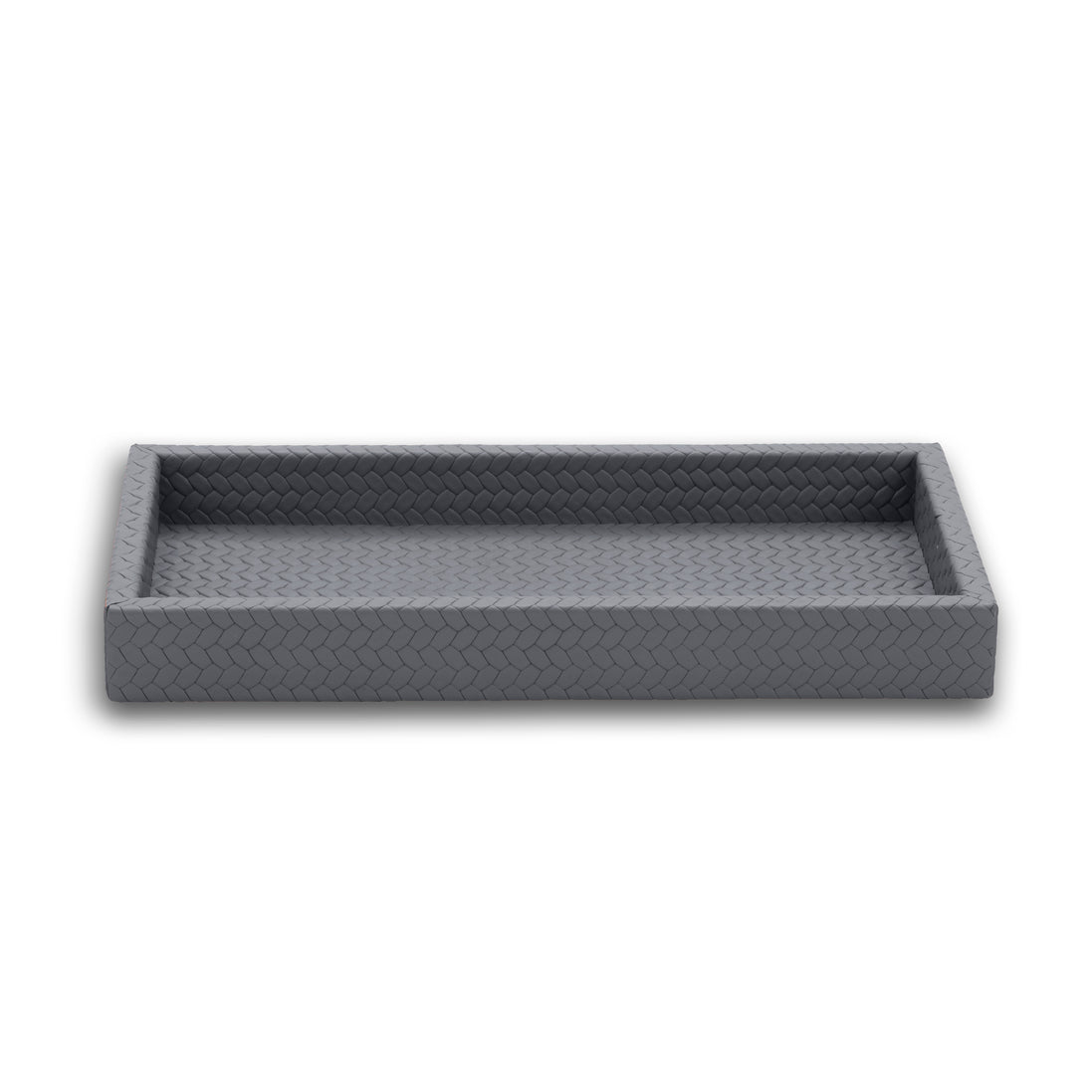 Grey mini tray from above right, the 15 cm width shallow between two long walls