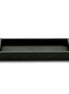 Dark grey-olive 30 × 15 cm mini tray seen level, the plait running up the 3.5 cm wall
