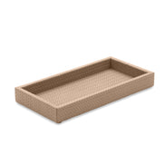 Pale sand mini tray, the emboss reading finest along the 30 cm long side