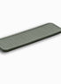Grey-green khaki tray 47.5 × 14.5 cm, the woven emboss running the full length from above