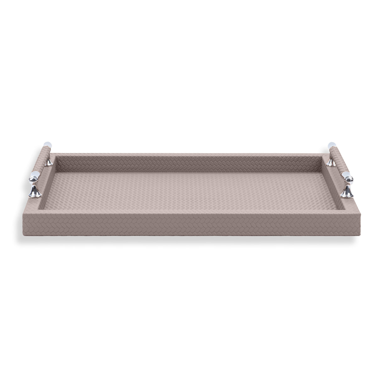 Taupe grey-brown tray, its 3.5 cm wall meeting the floor in a soft radius