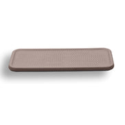 Taupe grey-brown tray, the 35.5 cm length reading long and shallow at eye level