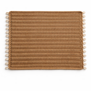 Natural jute placemat with real mussel shells along the edge, 48 x 37 cm