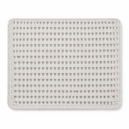 White leather cord placemat in an open crocheted lattice, 40 x 30 cm