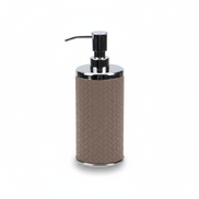 Mink leather soap dispenser, stainless steel pump